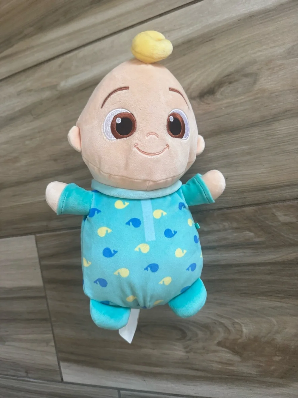 Plush J.J Baby Doll Soft Toy - Blue and Yellow- cocomellon